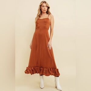 Cloud Ten Brown Ruffle Bottom Maxi / S

NEVER WORN